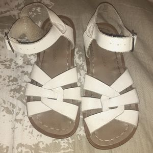White saltwater sandals size 11